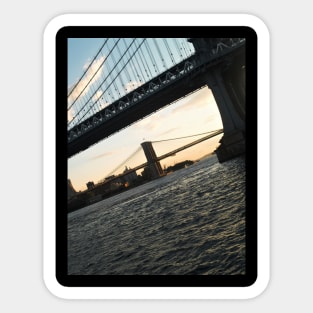 NYC: Manhattan & Brooklyn Bridge 2 Sticker